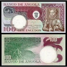 Angola P-106 Fe 100 Escudos 1973 Camões