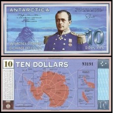 Antarctica 10 Dollars 2001 Fe Robert Scott Fantasia