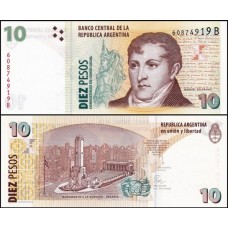 Argentina P-348a.1 Fe 10 Pesos Convertibles ND (1998-03)