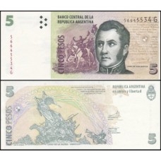 Argentina P-353a.4 Fe 5 Pesos ND (2002-) Série G