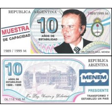 Argentina 10 Anos Menem 1989-1999 Fe Fantasia