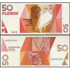 Aruba P-9 Fe 50 Florin 1990