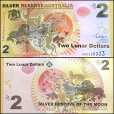 Austrália 2 Lunar Dollars 2016 Fe Ano do Macaco Fantasia