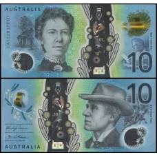 Austrália P-63a Fe 10 Dollars 2017 Mary Jean Gilmore & Banjo Polímero