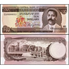 Barbados P-33a Fe 10 Dollars ND (1973)