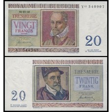 Belgium Bélgica P-132a Fe 20 Francs 1950