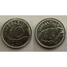 Brasil 10 Cruzeiros Reais 1994 V-433 Inox Fc (347)