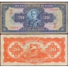 Brasil R-119d Mbc/S 20.000 Réis 1942 Mal. Deodoro da Fonseca