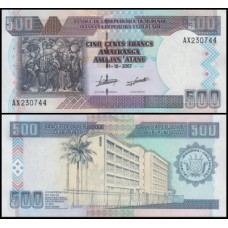 Burundi P-38d Fe 500 Francs 2007