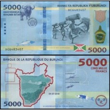 Burundi P-53b Fe 5.000 Francs 2018-2019