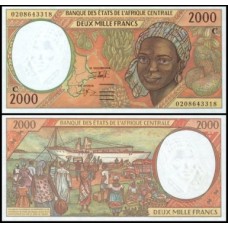 C A S Congo P-103Ch Fe 2.000 Francs 2002