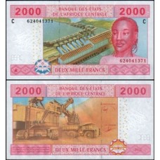 C A S Chad Chade P-608Ce Fe 2.000 Francs 2002-2018