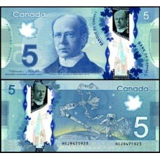 Canadá P-106b Fe 5 Dollars 2013 Polímero