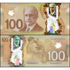 Canadá P-110a Fe 100 Dollars 2011 Polímero Sir Robert Borden