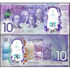 Canadá P-112a Fe 10 Dollars 2017 Comemorativa Polímero