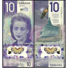 Canadá P-113a Fe 10 Dollars 2018 Polímero - Viola Desmond