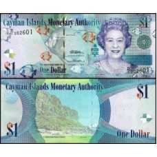 Cayman Islands Ilhas Caimã P-38a Fe 1 Dollar 2010 D/1 Rainha