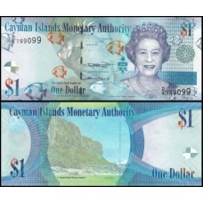 Cayman Islands Ilhas Caimã P-38e.1 Fe 1 Dollar 2010 D/6 Rainha