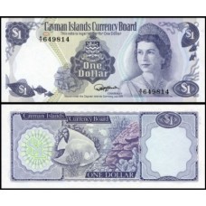 Cayman Islands Ilhas Caimã P-5f Fe 1 Dollar 1985 Rainha