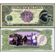 Chatham Islands 3 Dollars 1999 (2000) Fe Fantasia