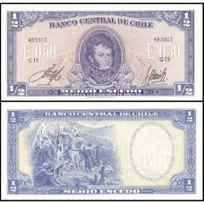 Chile P-134Aa.3.1 Fe 1/2 Escudo ND (1962-75)