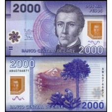 Chile P-162d Fe 2.000 Pesos 2014 Manuel Rodriguez Polímero