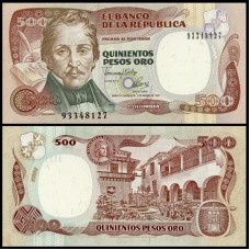 Colômbia P-431Aa.1 Fe 500 Pesos Oro 1992