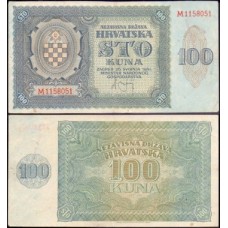 Croatia Croácia P-2 Sob 100 Kuna 1941