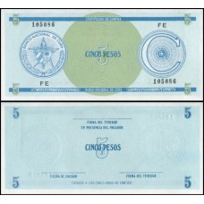 Cuba P-Fx13 Fe 5 Pesos 1985