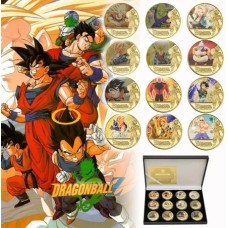 Dragon Ball Z Estojo C/12 Moedas Banhadas a Ouro (561)