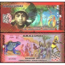 Equatorial Territories Amazonas 5 Francs 2014 Fe Polímero Fantasia