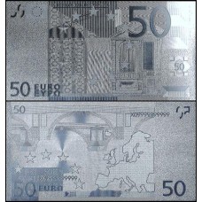 European Union CE-20 Fe 50 Euros Folheada a Prata Fantasia