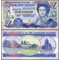 Falkland Islands Ilhas Malvinas P-13a Fe 1 Pound 1984 Rainha