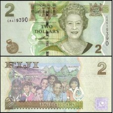 Fiji Ilhas Fiji P-109a Fe 2 Dollars ND (2007) Rainha