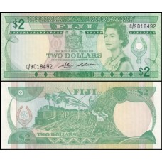 Fiji Ilhas Fiji P-82a Fe 2 Dollars ND (1983) Rainha