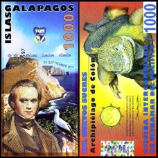 Galápagos 1.000 Nuevos Sucres 2011 Fe 200 Anos Darwin Polímero Fantasia