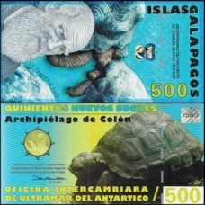 Galápagos 500 Nuevos Sucres 2009 Fe Darwin Polímero Fantasia