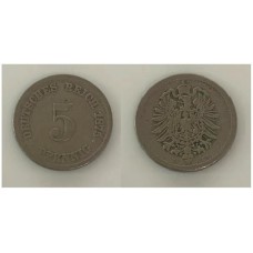 Germany Alemanha 5 Pfennig 1875 E (636)