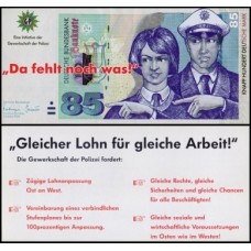 Germany Alemanha 85 Mark Fe 1996 Propaganda da Polícia Fantasia