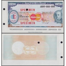 Germany Alemanha 50 Deutsche Mark Fe Travellers Cheque Spécimen