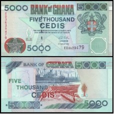 Ghana Gana P-34j Fe 5.000 Cedis 2006