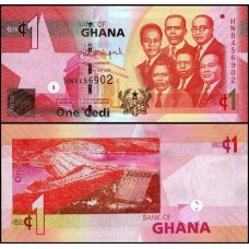 Ghana Gana P-37f Fe 1 Cedi 2015