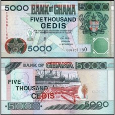 Ghana Gana P-34h Fe 5.000 Cedis 2002