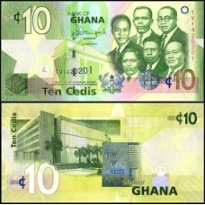 Ghana Gana P-39f Fe 10 Cedis 2015