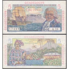 Guadeloupe Guadalupe P-31 Fe 5 Francs ND (1947)