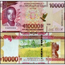 Guinea Guiné P-49Aa Fe 10.000 Francs 2018