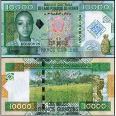 Guinea Guiné P-45a Fe 10.000 Francs 2010 Comemorativa