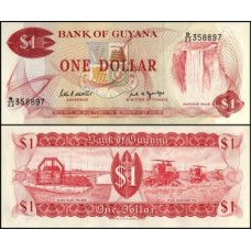 Guyana Guiana P-21f Fe 1 Dollar ND (1989)
