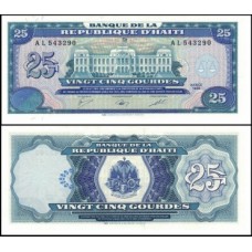 Haiti P-248a S/Fe 25 Gourdes 1988