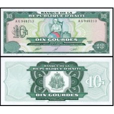 Haiti P-256a Fe 10 Gourdes 1991